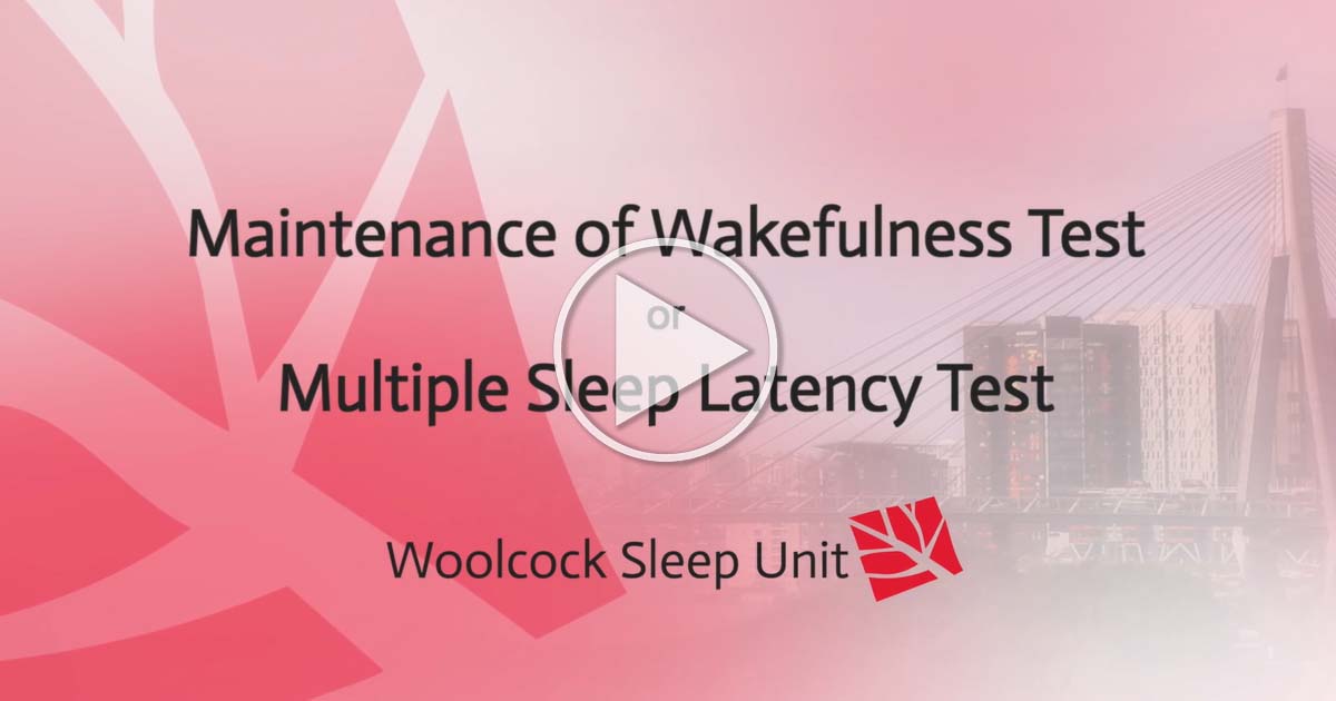 Daytime sleepiness/wakefulness studies