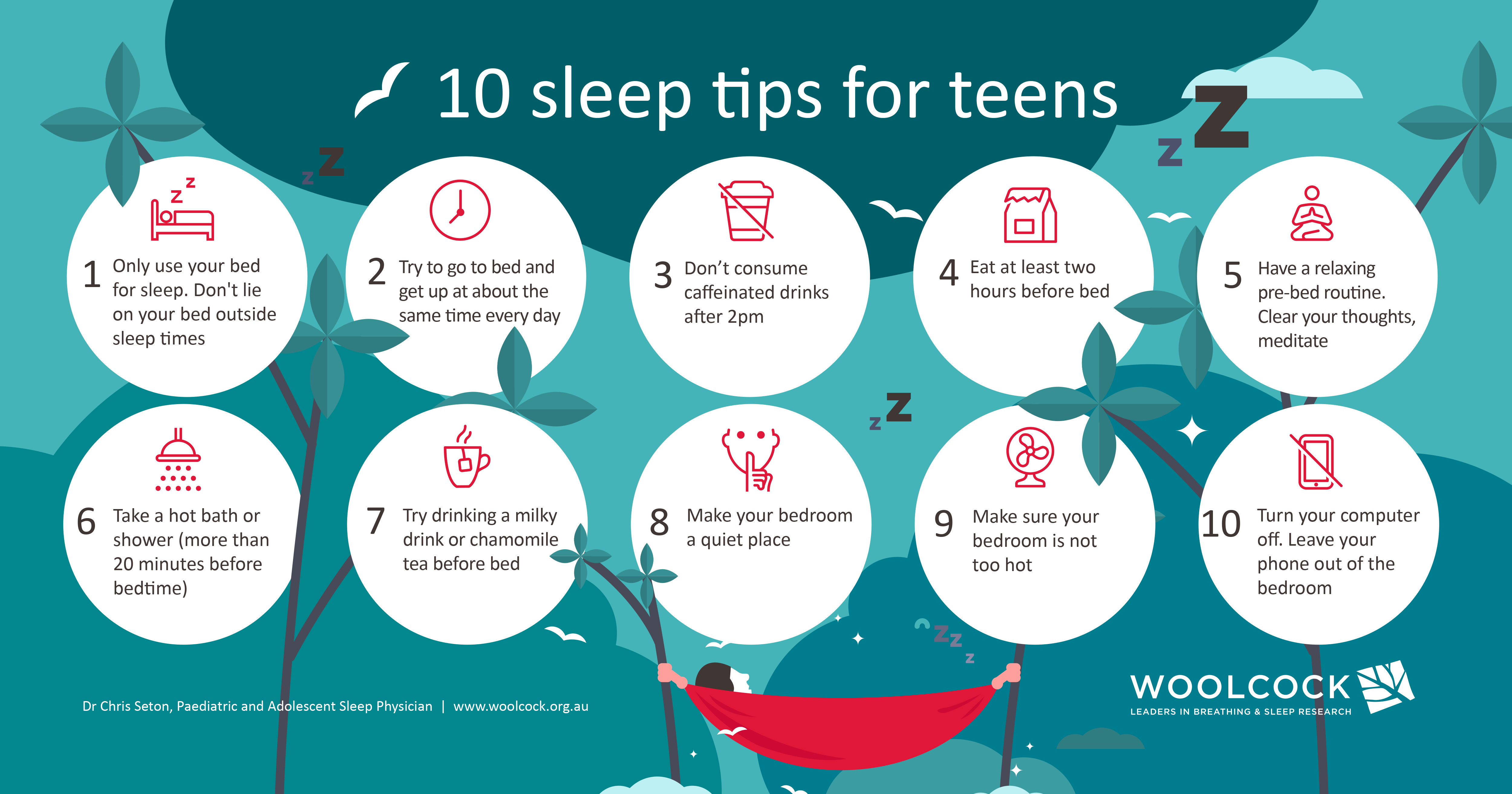 Tips to help young people sleep better